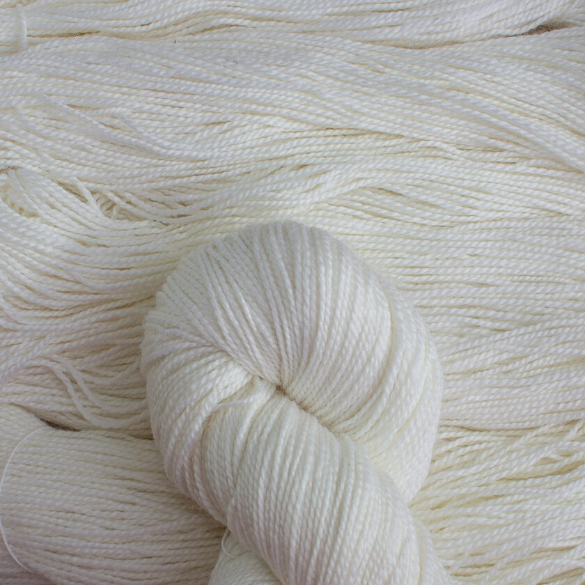 Sample Skein Two Natural GEMS - Sport / Fingering - 100% Superwash Merino - Image 2