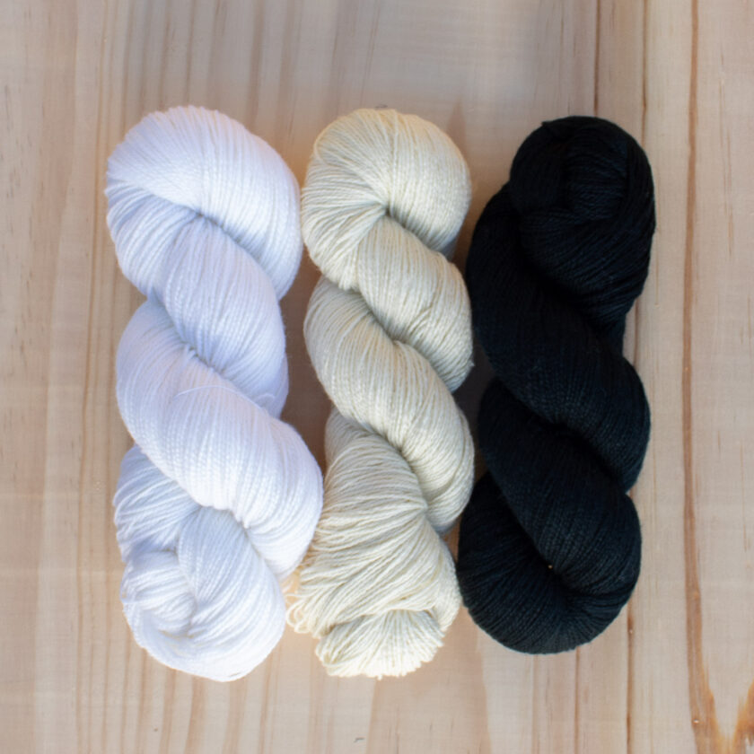 Sample Skein Two Natural GEMS - Sport / Fingering - 100% Superwash Merino - Image 4